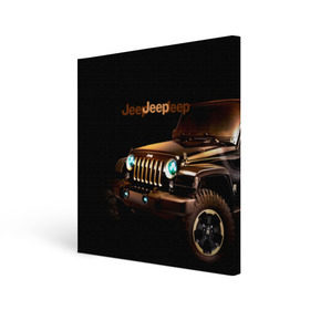 Холст квадратный с принтом Jeep в Тюмени, 100% ПВХ |  | Тематика изображения на принте: brand | car | chrysler | jeep | logo | usa | автомобиль | джип | крайслер | логотип | марка | сша
