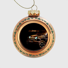 Стеклянный ёлочный шар с принтом Jeep в Тюмени, Стекло | Диаметр: 80 мм | brand | car | chrysler | jeep | logo | usa | автомобиль | джип | крайслер | логотип | марка | сша