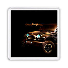 Магнит 55*55 с принтом Jeep в Тюмени, Пластик | Размер: 65*65 мм; Размер печати: 55*55 мм | brand | car | chrysler | jeep | logo | usa | автомобиль | джип | крайслер | логотип | марка | сша