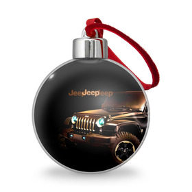 Ёлочный шар с принтом Jeep в Тюмени, Пластик | Диаметр: 77 мм | Тематика изображения на принте: brand | car | chrysler | jeep | logo | usa | автомобиль | джип | крайслер | логотип | марка | сша