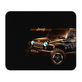 Коврик прямоугольный с принтом Jeep в Тюмени, натуральный каучук | размер 230 х 185 мм; запечатка лицевой стороны | brand | car | chrysler | jeep | logo | usa | автомобиль | джип | крайслер | логотип | марка | сша