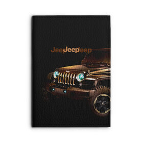 Обложка для автодокументов с принтом Jeep в Тюмени, натуральная кожа |  размер 19,9*13 см; внутри 4 больших “конверта” для документов и один маленький отдел — туда идеально встанут права | brand | car | chrysler | jeep | logo | usa | автомобиль | джип | крайслер | логотип | марка | сша