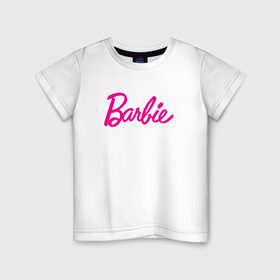 Детская футболка хлопок с принтом Барби 3 в Тюмени, 100% хлопок | круглый вырез горловины, полуприлегающий силуэт, длина до линии бедер | Тематика изображения на принте: barbie | барби | девочка | девушка | кукла