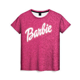 Женская футболка 3D с принтом Барби 7 в Тюмени, 100% полиэфир ( синтетическое хлопкоподобное полотно) | прямой крой, круглый вырез горловины, длина до линии бедер | barbie | барби | девочка | девушка | кукла