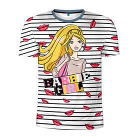 Мужская футболка 3D спортивная с принтом Барби 8 в Тюмени, 100% полиэстер с улучшенными характеристиками | приталенный силуэт, круглая горловина, широкие плечи, сужается к линии бедра | barbie | барби | девочка | девушка | кукла