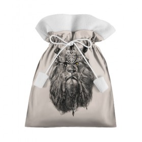 Подарочный 3D мешок с принтом Старый воин в Тюмени, 100% полиэстер | Размер: 29*39 см | борода | взгляд | викинг | воин | грива | косы | лев | рога | череп | шлем