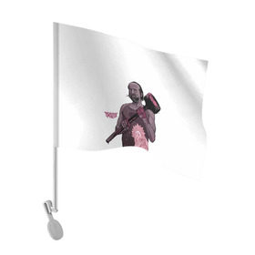 Флаг для автомобиля с принтом ЧерноБог в Тюмени, 100% полиэстер | Размер: 30*21 см | американские боги | бог зла | молот | чернобог