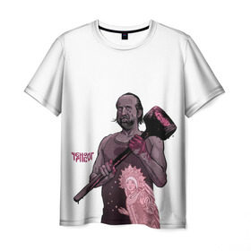Мужская футболка 3D с принтом ЧерноБог в Тюмени, 100% полиэфир | прямой крой, круглый вырез горловины, длина до линии бедер | Тематика изображения на принте: американские боги | бог зла | молот | чернобог