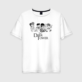 Женская футболка хлопок Oversize с принтом The Dark Tower в Тюмени, 100% хлопок | свободный крой, круглый ворот, спущенный рукав, длина до линии бедер
 | the dark tower | стивен кинг | стрелок | темная башня