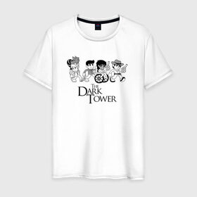Мужская футболка хлопок с принтом The Dark Tower в Тюмени, 100% хлопок | прямой крой, круглый вырез горловины, длина до линии бедер, слегка спущенное плечо. | Тематика изображения на принте: the dark tower | стивен кинг | стрелок | темная башня