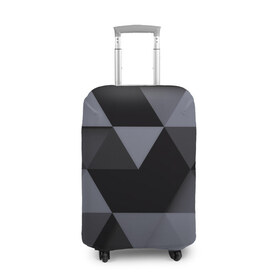 Чехол для чемодана 3D с принтом Геометрия в Тюмени, 86% полиэфир, 14% спандекс | двустороннее нанесение принта, прорези для ручек и колес | 3d | abstract | gray | lowpoly | polygon | triangle | абстракция | геометрия | полигоны | треугольники
