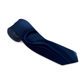 Галстук 3D с принтом Lullaby blue в Тюмени, 100% полиэстер | Длина 148 см; Плотность 150-180 г/м2 | Тематика изображения на принте: волны | синий | темный