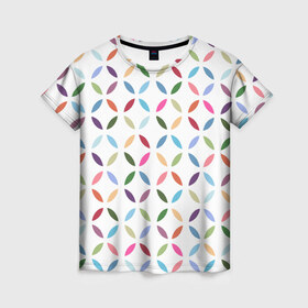 Женская футболка 3D с принтом Круги в Тюмени, 100% полиэфир ( синтетическое хлопкоподобное полотно) | прямой крой, круглый вырез горловины, длина до линии бедер | геометрия | круг | круги | узор