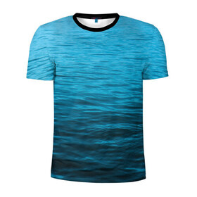 Мужская футболка 3D спортивная с принтом Море в Тюмени, 100% полиэстер с улучшенными характеристиками | приталенный силуэт, круглая горловина, широкие плечи, сужается к линии бедра | sea | вода | волны | глубина | дайвинг | лето | океан | отдых | отпуск | пляж | солнце