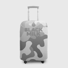 Чехол для чемодана 3D с принтом Black Milk Серый Камуфляж в Тюмени, 86% полиэфир, 14% спандекс | двустороннее нанесение принта, прорези для ручек и колес | black milk | camo | camouflage | gray | pattern | камо | кмуфляж | серый | узор | черное молоко