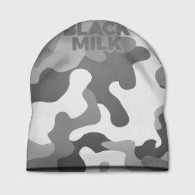 Шапка 3D с принтом Black Milk Серый Камуфляж в Тюмени, 100% полиэстер | универсальный размер, печать по всей поверхности изделия | black milk | camo | camouflage | gray | pattern | камо | кмуфляж | серый | узор | черное молоко