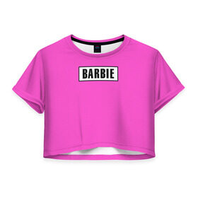 Женская футболка 3D укороченная с принтом Barbie в Тюмени, 100% полиэстер | круглая горловина, длина футболки до линии талии, рукава с отворотами | Тематика изображения на принте: badgirl | barbie | beach party | beaches | bride | crew | girl | girlfriends | henparty | pink | power | princess | real girls | superbride | team | девичник | для влюбленных | для подруг | замуж | море | невеста | отдых | пляж | пляжная вечеринка | подру