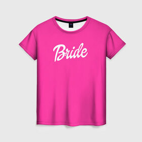 Женская футболка 3D с принтом Барби Bride в Тюмени, 100% полиэфир ( синтетическое хлопкоподобное полотно) | прямой крой, круглый вырез горловины, длина до линии бедер | Тематика изображения на принте: badgirl | barbie | beach party | beaches | bride | crew | girl | girlfriends | henparty | pink | power | princess | real girls | superbride | team | девичник | для влюбленных | для подруг | замуж | море | невеста | отдых | пляж | пляжная вечеринка | подру