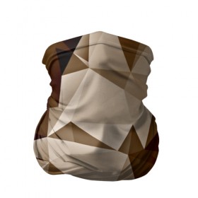 Бандана-труба 3D с принтом Brown geometry в Тюмени, 100% полиэстер, ткань с особыми свойствами — Activecool | плотность 150‒180 г/м2; хорошо тянется, но сохраняет форму | abstraction | геометрия | грани | полигоны | текстура | треугольники
