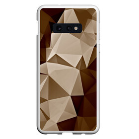 Чехол для Samsung S10E с принтом Brown geometry в Тюмени, Силикон | Область печати: задняя сторона чехла, без боковых панелей | abstraction | геометрия | грани | полигоны | текстура | треугольники