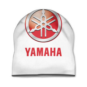 Шапка 3D с принтом Yamaha в Тюмени, 100% полиэстер | универсальный размер, печать по всей поверхности изделия | Тематика изображения на принте: brand | car | japanese | logo | motorcycle | sign | yamaha | автомобиль | знак | логотип | марка | мотоцикл | ямаха | японская