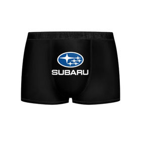 Мужские трусы 3D с принтом Subaru в Тюмени, 50% хлопок, 50% полиэстер | классическая посадка, на поясе мягкая тканевая резинка | subaru | автомобиль | марка | машина | субару