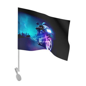 Флаг для автомобиля с принтом Мотоциклист в Тюмени, 100% полиэстер | Размер: 30*21 см | city | light | motocross | motorcycle | motorcyclist | night | silhouette | speed | город | мотокросс | мотоцикл | мотоциклист | ночь | свет | силуэт | скорость