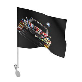Флаг для автомобиля с принтом BMW в Тюмени, 100% полиэстер | Размер: 30*21 см | bmw | авто | бмв | магина | марка