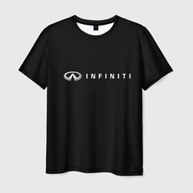 Мужская футболка 3D с принтом Infiniti в Тюмени, 100% полиэфир | прямой крой, круглый вырез горловины, длина до линии бедер | авто | инфинити | марка | машина
