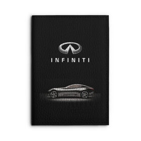 Обложка для автодокументов с принтом Infiniti в Тюмени, натуральная кожа |  размер 19,9*13 см; внутри 4 больших “конверта” для документов и один маленький отдел — туда идеально встанут права | Тематика изображения на принте: авто | инфинити | марка | машина