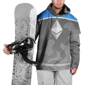 Накидка на куртку 3D с принтом Black Milk Ethereum - Эфириум в Тюмени, 100% полиэстер |  | black milk | ethereum | etherium | litecoin | крипта | крипто | криптовалюта | лайткоин | майнер | майнинг | эфир