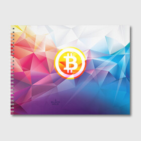 Альбом для рисования с принтом Биткоин - Bitcoin Geometria в Тюмени, 100% бумага
 | матовая бумага, плотность 200 мг. | Тематика изображения на принте: bitcoin | coin | crypto | geometria | polygon | биткоин | геометрия | коин | криптовалюта | полигон