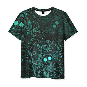 Мужская футболка 3D с принтом Клетки в Тюмени, 100% полиэфир | прямой крой, круглый вырез горловины, длина до линии бедер | doctor | биология | врач | деление | доктор | клетки | медик | медицина