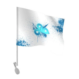 Флаг для автомобиля с принтом cs:go - Cloud9 (White collection) в Тюмени, 100% полиэстер | Размер: 30*21 см | 0x000000123 | cloud9 | cs go | white | кс го