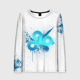 Женский лонгслив 3D с принтом cs:go - Cloud9 (White collection) в Тюмени, 100% полиэстер | длинные рукава, круглый вырез горловины, полуприлегающий силуэт | 0x000000123 | cloud9 | cs go | white | кс го