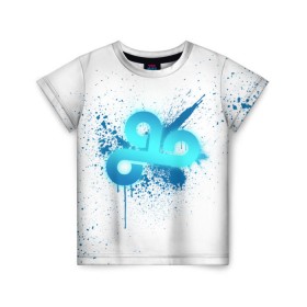 Детская футболка 3D с принтом cs:go - Cloud9 (White collection) в Тюмени, 100% гипоаллергенный полиэфир | прямой крой, круглый вырез горловины, длина до линии бедер, чуть спущенное плечо, ткань немного тянется | 0x000000123 | cloud9 | cs go | white | кс го