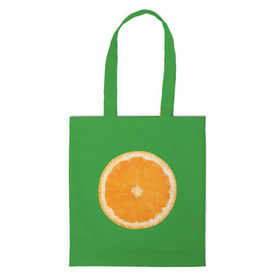 Сумка 3D повседневная с принтом Низкополигональный апельсин в Тюмени, 100% полиэстер | Плотность: 200 г/м2; Размер: 34×35 см; Высота лямок: 30 см | lowpoly | polygonal | апельсин | зеленый | оранджевый | полигон | полигональный | полигоны | яркий
