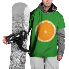 Накидка на куртку 3D с принтом Низкополигональный апельсин в Тюмени, 100% полиэстер |  | lowpoly | polygonal | апельсин | зеленый | оранджевый | полигон | полигональный | полигоны | яркий