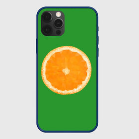 Чехол для iPhone 12 Pro с принтом Низкополигональный апельсин в Тюмени, силикон | область печати: задняя сторона чехла, без боковых панелей | lowpoly | polygonal | апельсин | зеленый | оранджевый | полигон | полигональный | полигоны | яркий