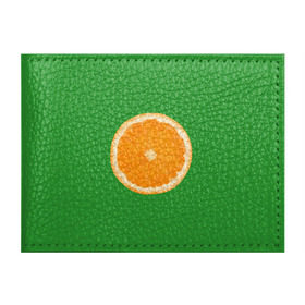 Обложка для студенческого билета с принтом Низкополигональный апельсин в Тюмени, натуральная кожа | Размер: 11*8 см; Печать на всей внешней стороне | Тематика изображения на принте: lowpoly | polygonal | апельсин | зеленый | оранджевый | полигон | полигональный | полигоны | яркий
