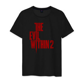 Мужская футболка хлопок с принтом The Evil Within 2 в Тюмени, 100% хлопок | прямой крой, круглый вырез горловины, длина до линии бедер, слегка спущенное плечо. | 