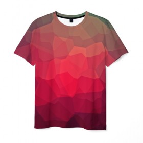 Мужская футболка 3D с принтом edge abstract в Тюмени, 100% полиэфир | прямой крой, круглый вырез горловины, длина до линии бедер | Тематика изображения на принте: abstraction | абстракция | геометрия | грани | линии | полигоны | текстура | треугольники