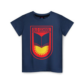 Детская футболка хлопок с принтом Старая школа (красный) в Тюмени, 100% хлопок | круглый вырез горловины, полуприлегающий силуэт, длина до линии бедер | учащийся | ученик | школа | школьник