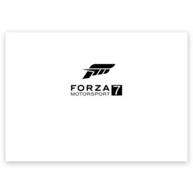 Поздравительная открытка с принтом FORZA 7 в Тюмени, 100% бумага | плотность бумаги 280 г/м2, матовая, на обратной стороне линовка и место для марки
 | car | crew | dirt | flatout | grid | need | nfs | race | speed | гонки | машина | скорость