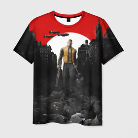 Мужская футболка 3D с принтом Wolfenstein 2: The New Colossu в Тюмени, 100% полиэфир | прямой крой, круглый вырез горловины, длина до линии бедер | Тематика изображения на принте: wolfenstein | война | вольфенштайн