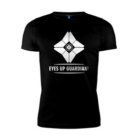 Мужская футболка премиум с принтом Eyes Up в Тюмени, 92% хлопок, 8% лайкра | приталенный силуэт, круглый вырез ворота, длина до линии бедра, короткий рукав | destiny | destiny 2 | дестени | космос
