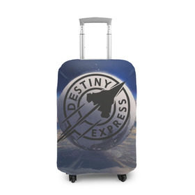 Чехол для чемодана 3D с принтом Destiny Express в Тюмени, 86% полиэфир, 14% спандекс | двустороннее нанесение принта, прорези для ручек и колес | 