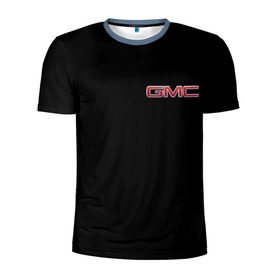 Мужская футболка 3D спортивная с принтом GMC в Тюмени, 100% полиэстер с улучшенными характеристиками | приталенный силуэт, круглая горловина, широкие плечи, сужается к линии бедра | gmc | дженерал моторс | логотип | машина