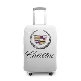 Чехол для чемодана 3D с принтом Cadillac в Тюмени, 86% полиэфир, 14% спандекс | двустороннее нанесение принта, прорези для ручек и колес | авто | кадиллак | марка | машина