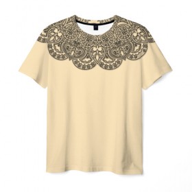 Мужская футболка 3D с принтом Красивый узор в Тюмени, 100% полиэфир | прямой крой, круглый вырез горловины, длина до линии бедер | 